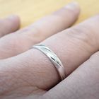 Image 6 of Silver ring with diagonal relief