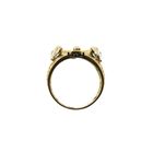 Image 3 of 18-karat gold men's signet ring with onyx and diamond | 0.025 ct.