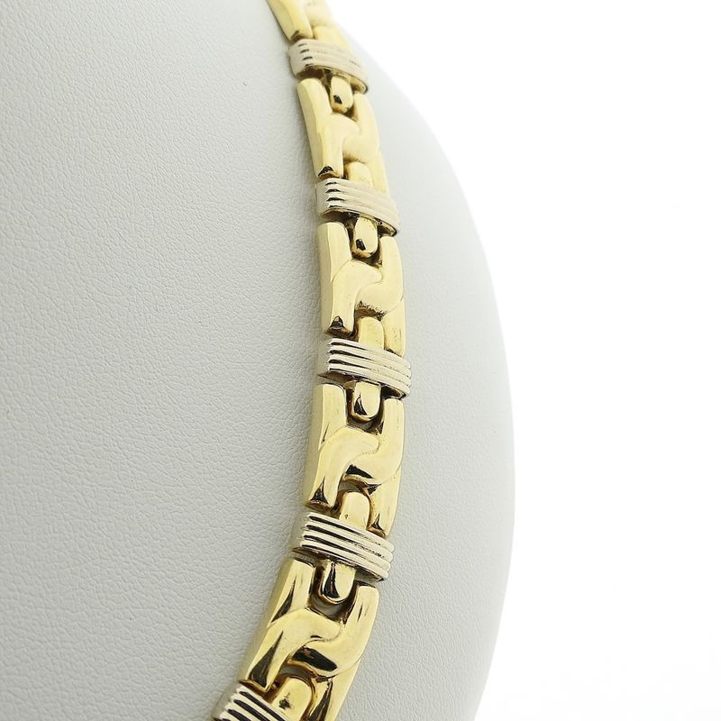 Image 2 of Two-tone gold fantasy link necklace