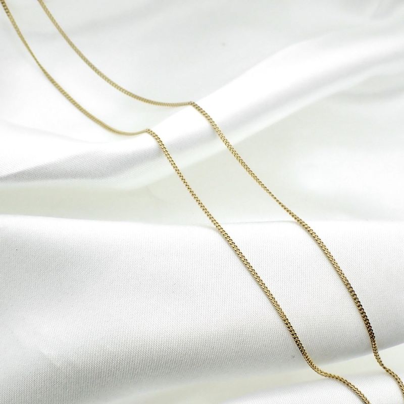 Image 4 of Gold gourmet link chain | 45.5 cm