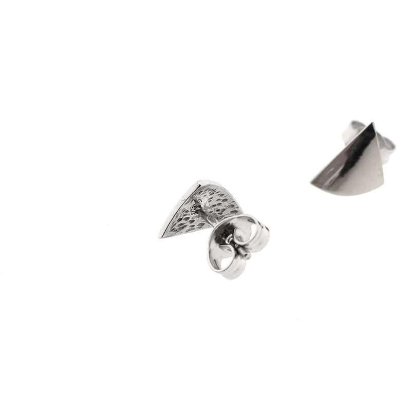 Image 6 of White gold triangle stud earrings