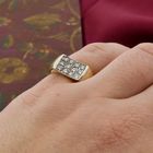 Image 4 of Gold ring with diamonds; 0.18 ct.