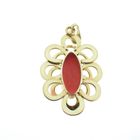 Image 8 of Gold pendant with blood coral | Vintage/antique