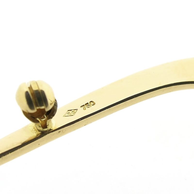 Image 6 of Gold brooch with diamonds; 0.17 ct.