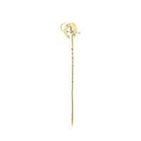 Gold lapel pin, horseshoe tie pin with whip