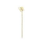 Image 1 of Gold lapel pin, horseshoe tie pin with whip