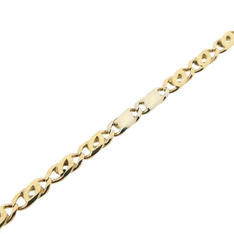 Image 7 of Two-tone gold gourmet/figaro link bracelet