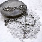 Image 3 of Silver rosary | 65 cm