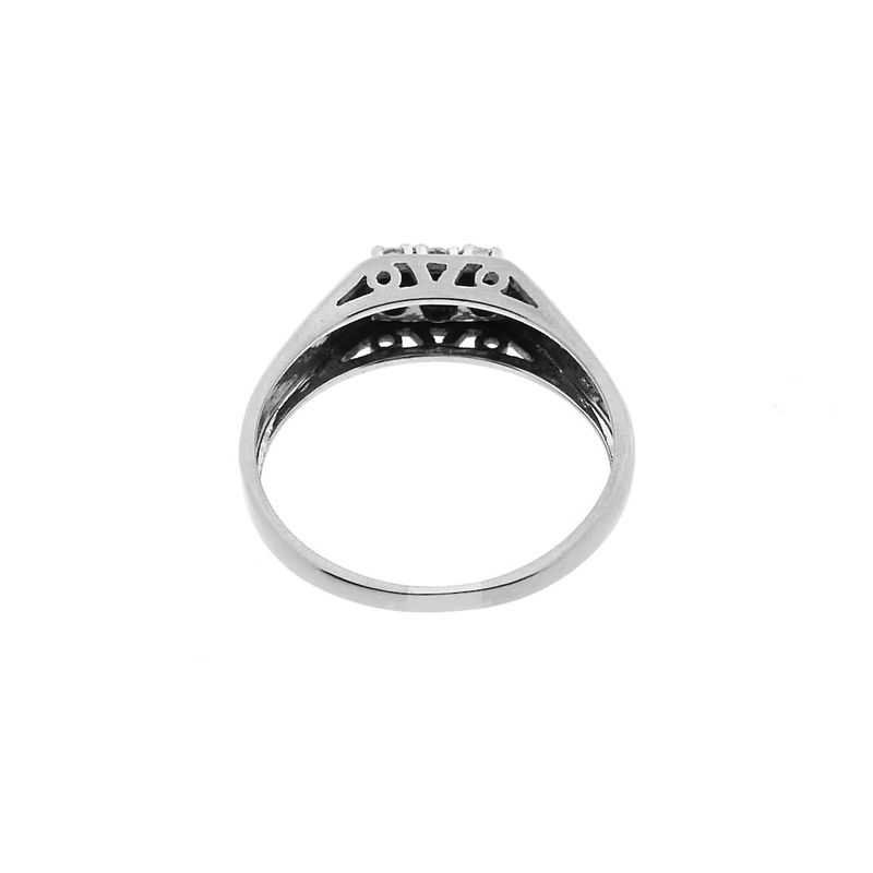 Image 5 of White gold ring with diamond | 0.15 ct.