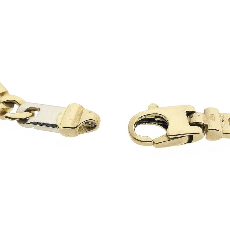 Image 5 of Two-tone gold figaro link bracelet