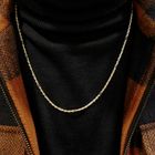 Image 9 of Two-tone gold Figarope necklace; Cento group | 60 cm