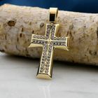 Image 2 of Gold Cross Pendant with Zirconia