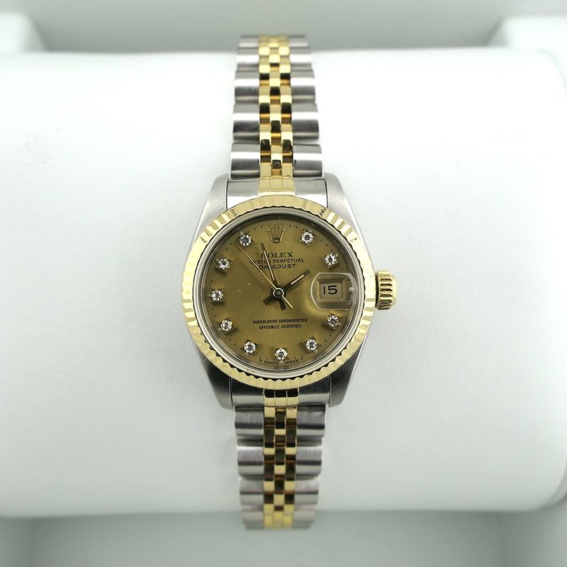 Image 12 of Rolex Lady-Datejust 26mm 69173; 18k. Vintage 18k. gold/steel women's watch