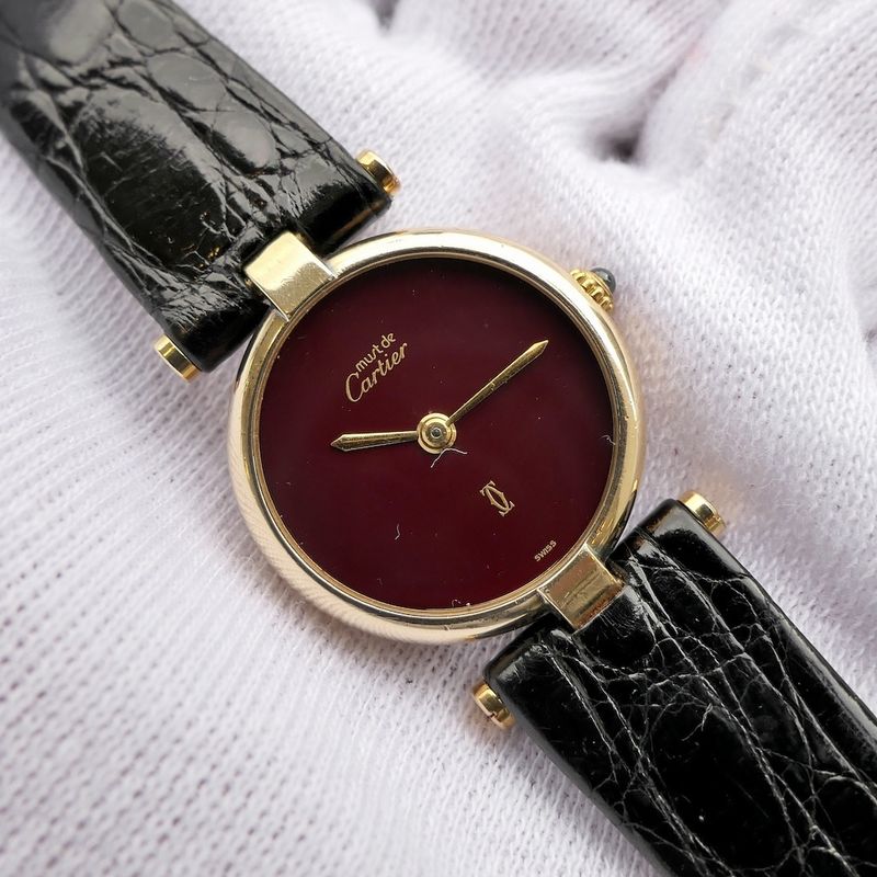 Image 2 of Cartier Must 'Vendome' Vermeil; Ladies watch