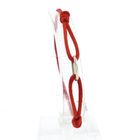 Afbeelding 8 van Rood Satijnkoordarmband met een Zilveren Closed forever schakel