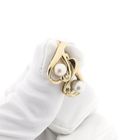 Image 11 of Gold stud earrings with pearl and diamond; 0.02 ct.