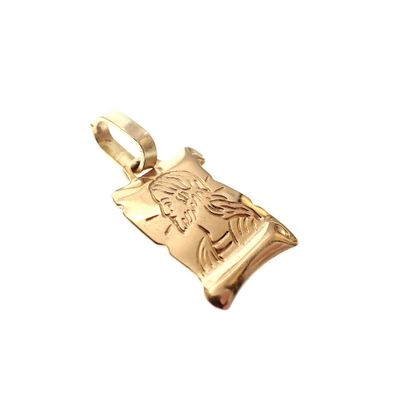 Gold pendant of a scroll with engraving Image 2 of Gold pendant of a scroll with engraving