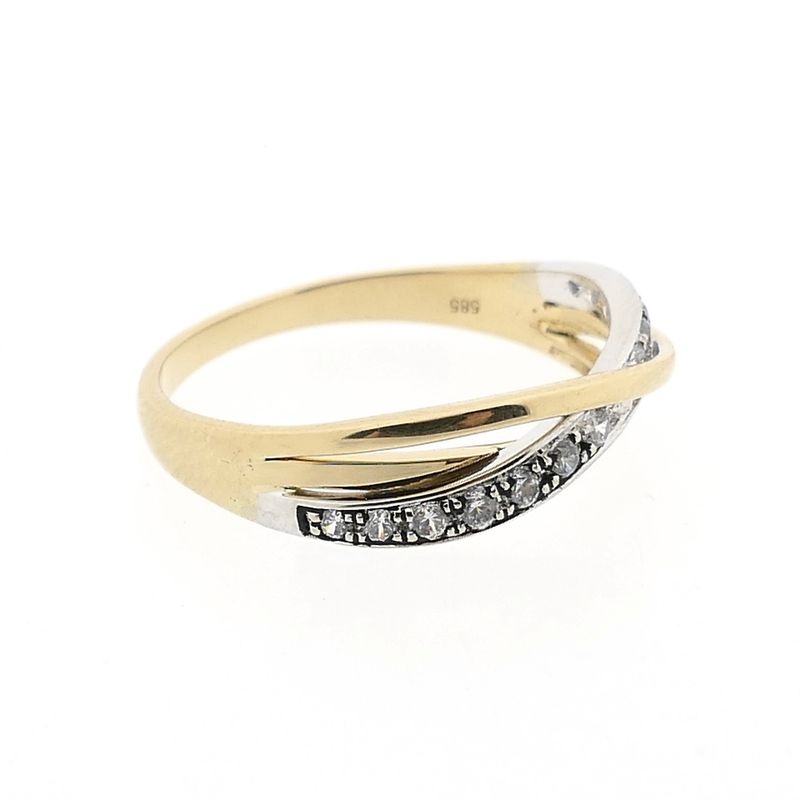 Image 6 of Bicolor Gold Ring with Zirconia
