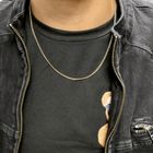 Image 9 of Gold gourmet link chain | 51 cm