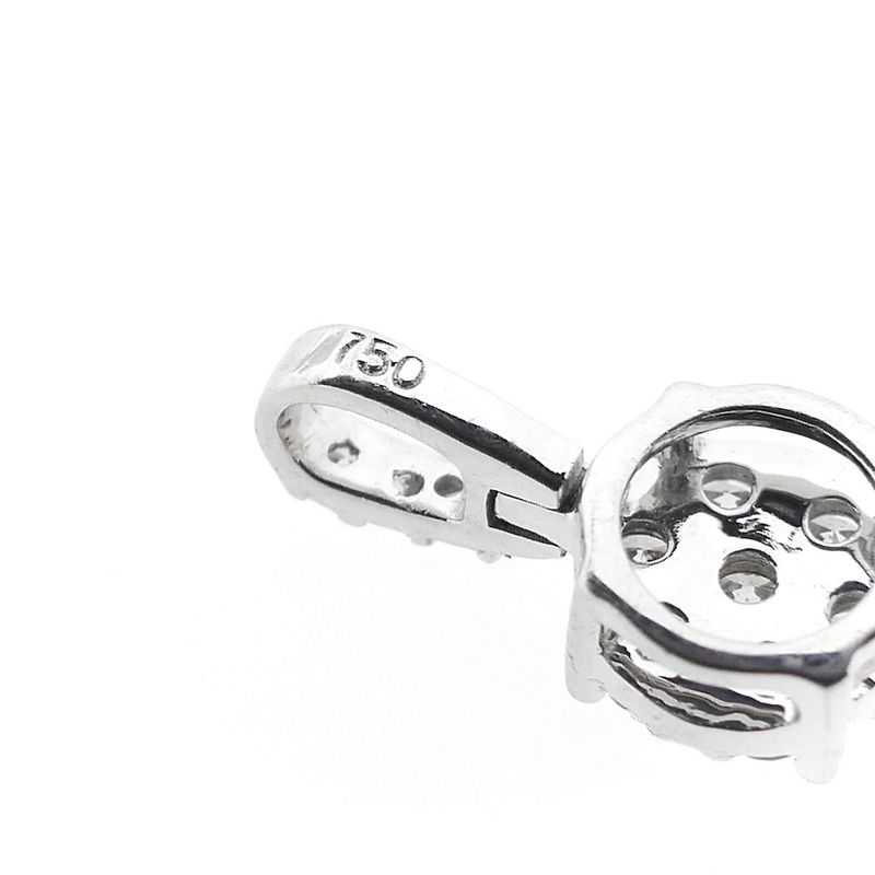 Image 7 of 18 carat white gold pendant with diamond | 0.12 ct.