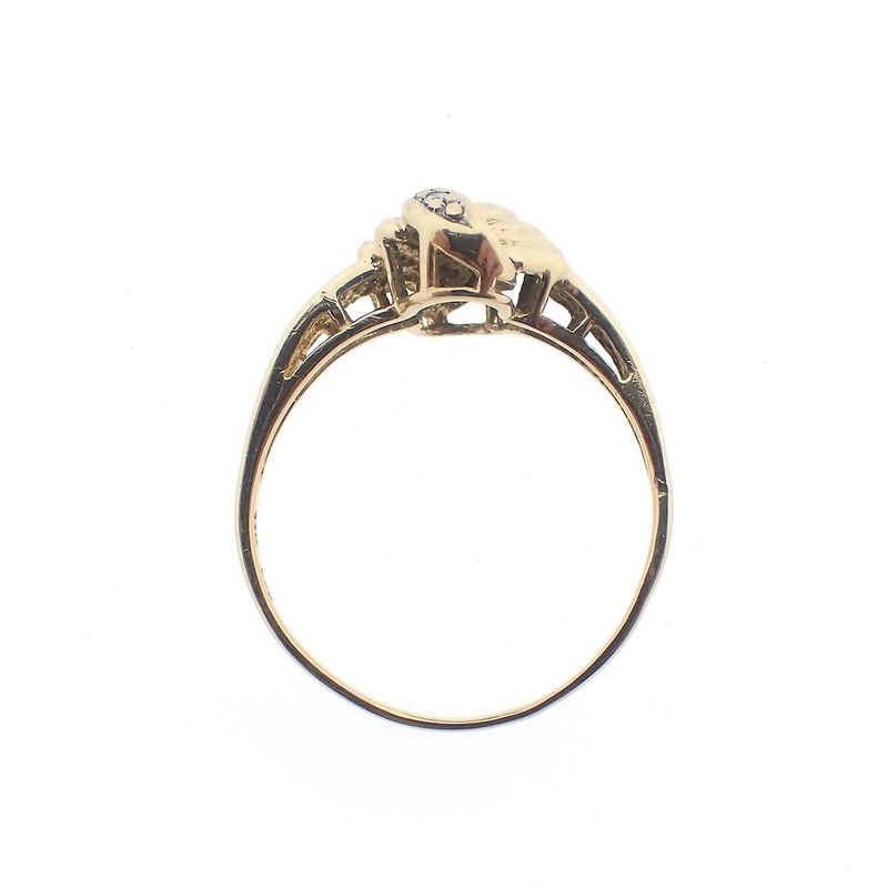 Image 4 of Golden fantasy ring with diamonds | 0.015 ct.