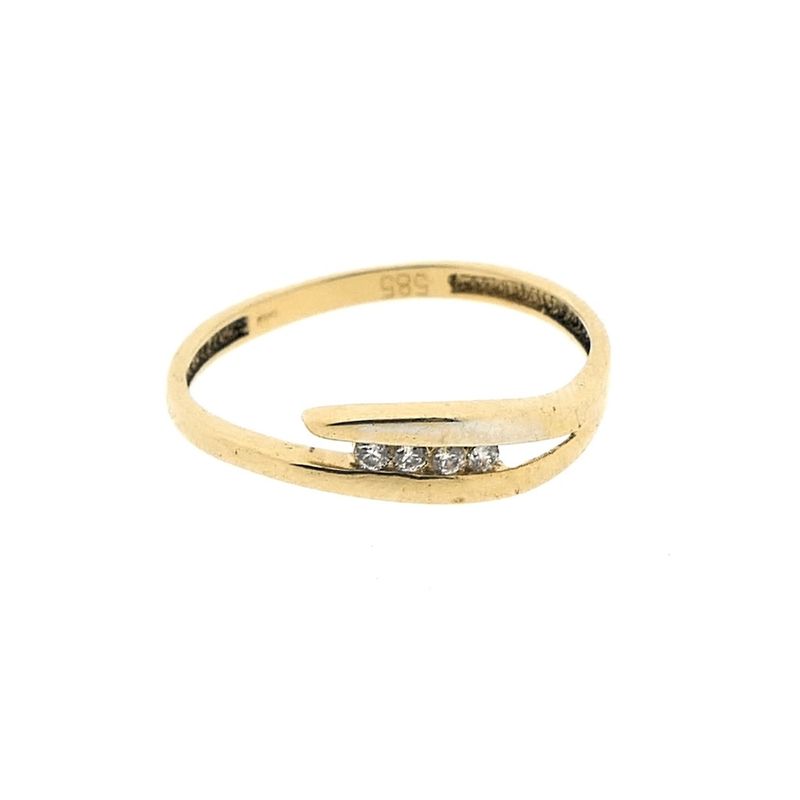 Image 4 of Gold ring with zirconia