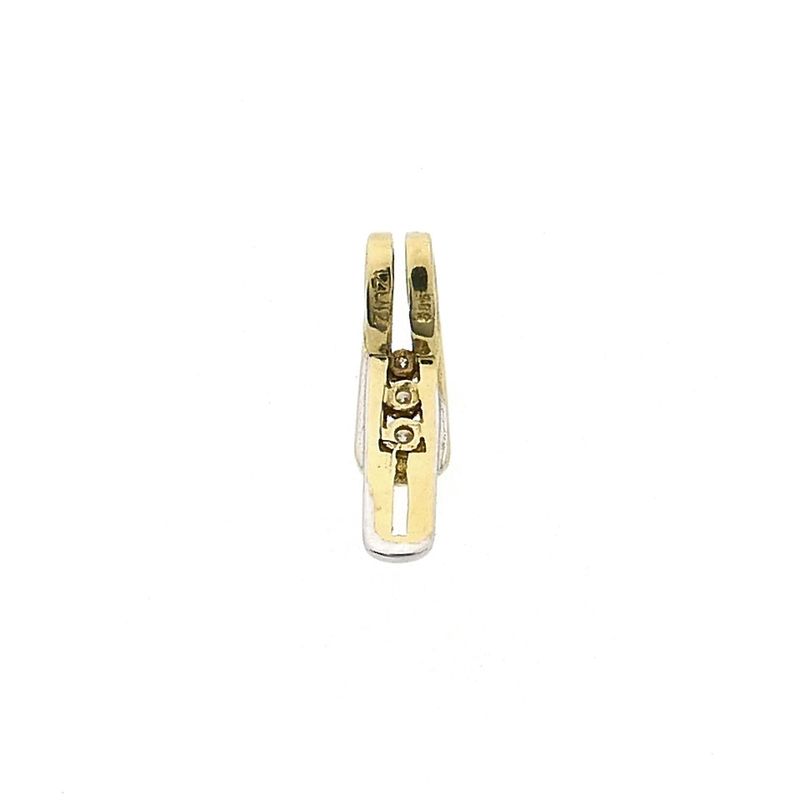 Image 3 of Zinzi Bicolor Gold Pendant with Diamonds