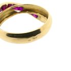 Afbeelding 8 van Gouden crossover ring met robijn 