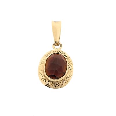 Vintage gold pendant with garnet Image 1 of Vintage gold pendant with garnet