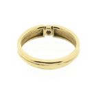 Image 6 of Gold solitaire ring with diamond; 0.04 ct.