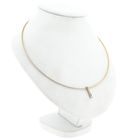 Image 5 of Bicolor Gold Minimalist Pendant with Diamond