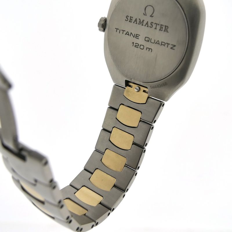 Image 17 of Omega Seamaster Polaris 'Titane' 396.0981; Unisex 18k gold/titanium watch with diamonds