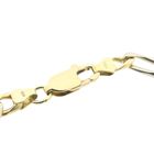 Image 3 of Two-tone gold Figaro link bracelet