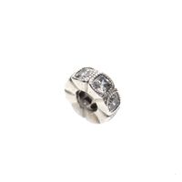 Pandora spacer; Silver; Zirconia in a row