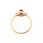 Image 6 of Gold ring with ruby and diamond | 0.04 ct.