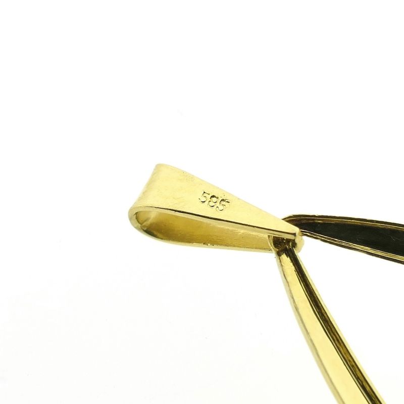 Image 9 of Gold pendant with synthetic gemstone from the 60s