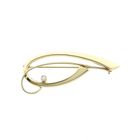 Afbeelding 1 van Vintage gouden abstracte broche met zirconia