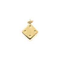 Gold pendant of a dice