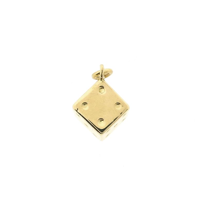 Image 1 of Gold pendant of a dice