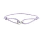 Image 1 of Forever Knots® Lilac Satin Bracelet with Silver Link