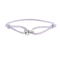 Forever Knots® Lilac Satin Bracelet with Silver Link