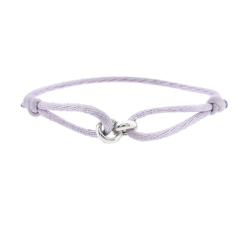 Image 1 of Forever Knots® Lilac Satin Bracelet with Silver Link