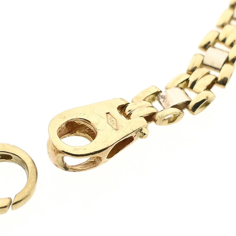 Afbeelding 5 van Bicolor gouden panterschakel armband