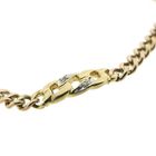 Image 3 of 8K Two-tone gourmet link bracelet with diamond; 0.03 ct. | 21 cm