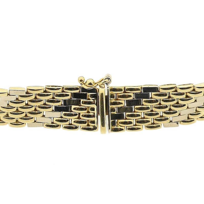 Image 4 of Vintage two-tone gold panther link bracelet