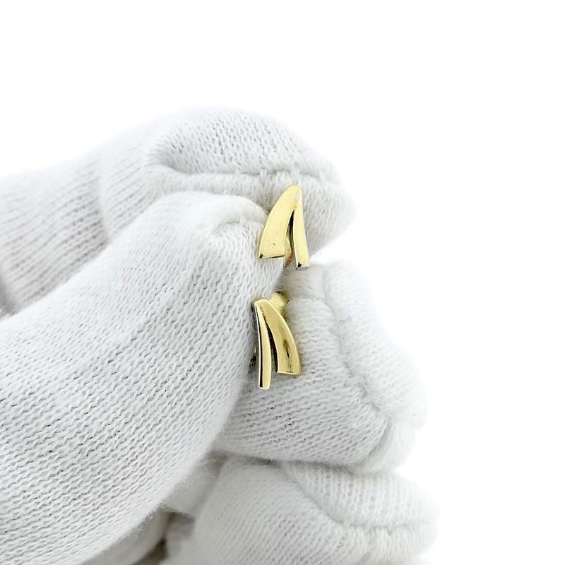 Image 11 of Two-tone gold stud earrings
