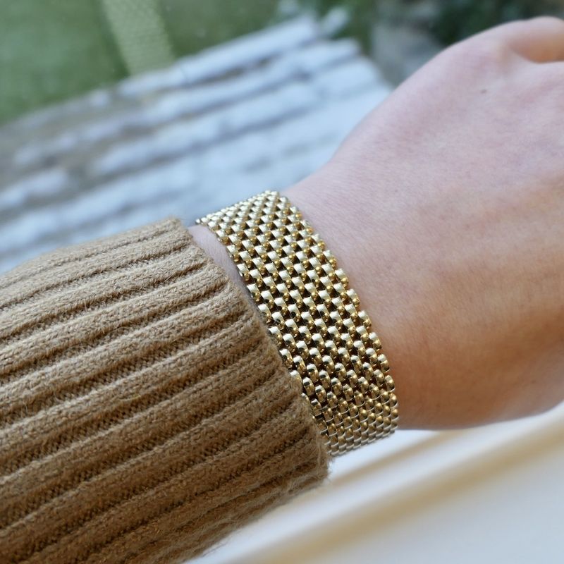 Image 7 of Vintage gold panther link bracelet | 21 cm