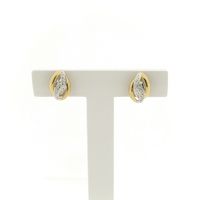 Gold stud earrings with diamond | 0.02 ct.