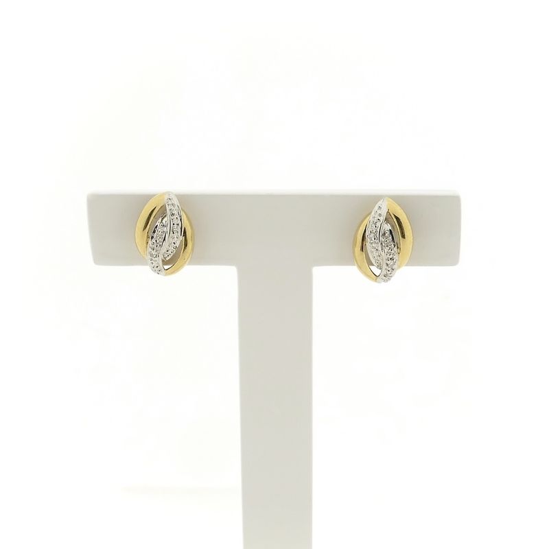 Image 1 of Gold stud earrings with diamond | 0.02 ct.
