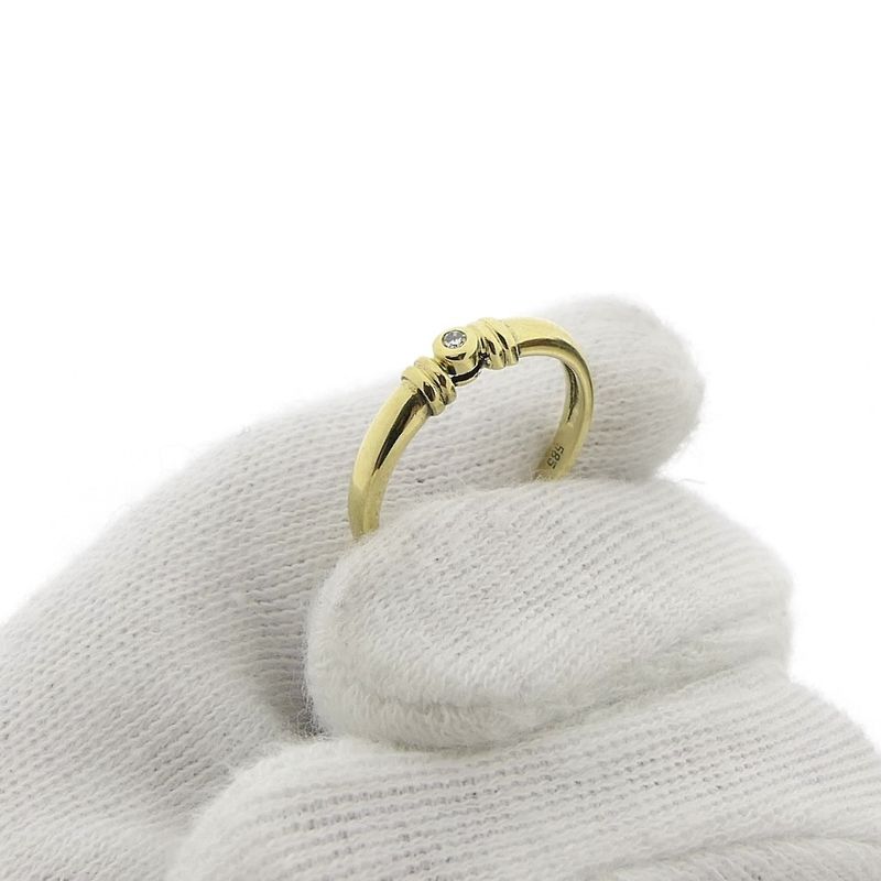 Image 7 of Gold solitaire ring with diamond | 0.01 ct.